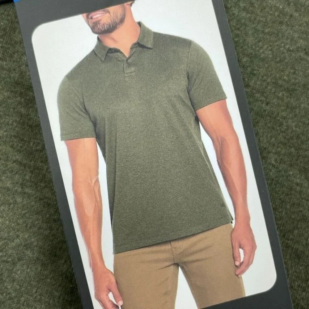 Banana Republic Luxe Touch Performance Polo Shirt Large Green a1005